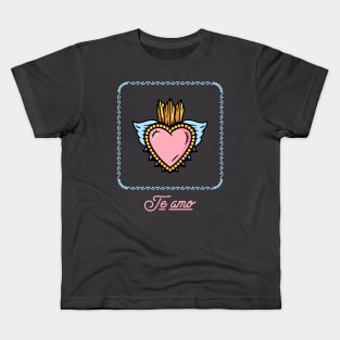 Te Amo Amor Corazon Love Heart Kids T-Shirt